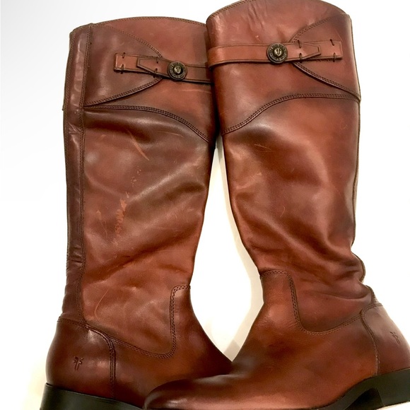 FRYE Women’s Tall Boots Brown Leather 8 B - Picture 5 of 11